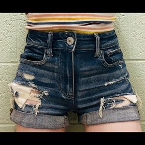 Distressed American eagle mid rise shorts